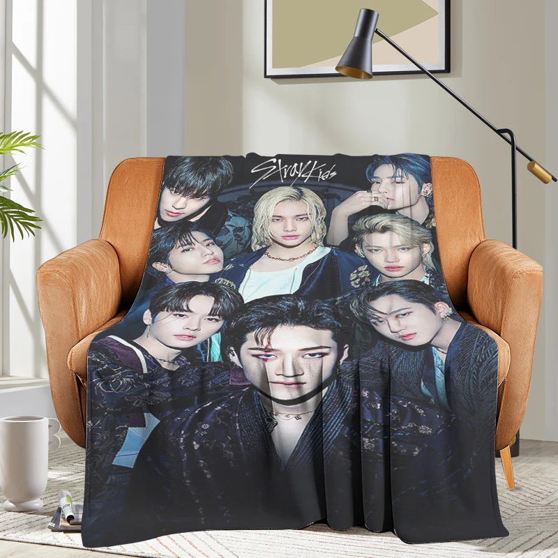 

Fleece Blanket Sofa Winter Warm G-Stray G-Kids Kpop King Size Bed Camping Custom Nap Fluffy Soft Blankets Microfiber Bedding