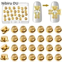 30/20/5pcs Spinning Nail Charms 3D Nail Art Rotating Bearing DIY Rotatable Transfer Bead New Design Spindle Nail Decorations