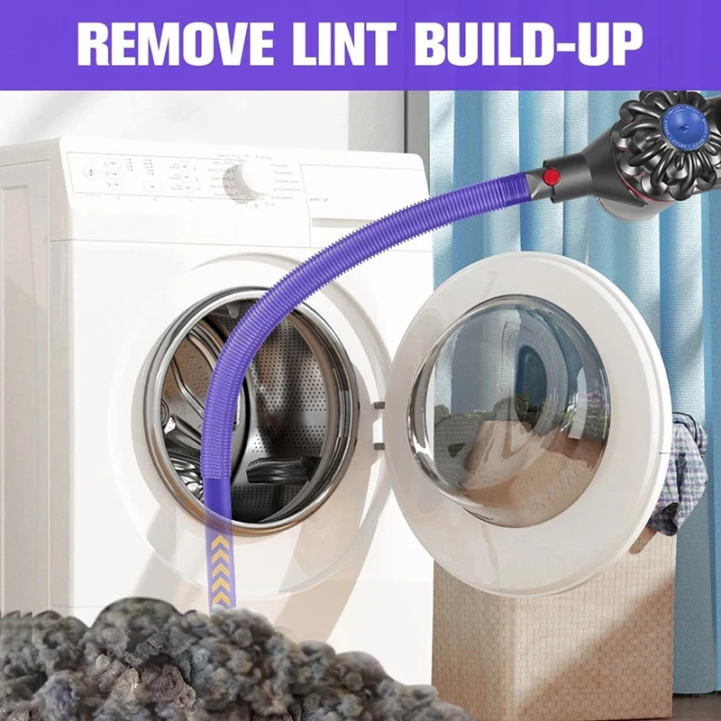 Dryer Vent Cleaner Kit For Dyson V7 V8 V10 V11 V15 Vacuum Hose Attachment Lint Remover For Efficient Cleaning Durable