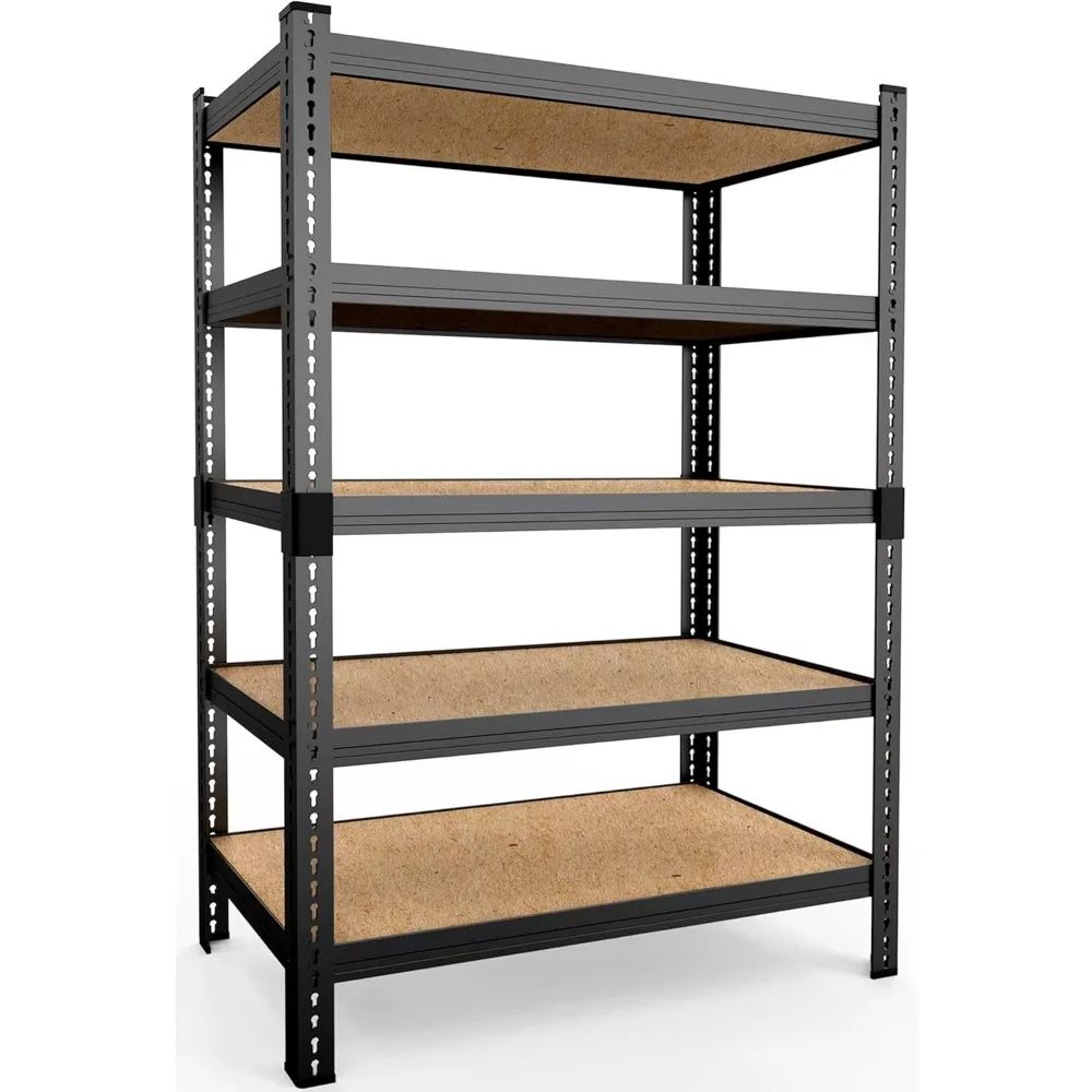 

Storage Shelves 5 Tier Adjustable Garage Storage Shelving, Heavy Duty Shelving Unit Metal Storage Shelves for Warehouse Pantry