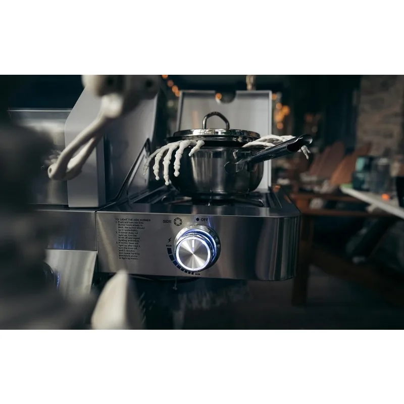 شوايات تذكارية أكبر قابلة للتحويل 4 شواية غاز طبيعية خزنة من الفولاذ المقاوم للصدأ شوايات البروبان، أدوات تحكم LED