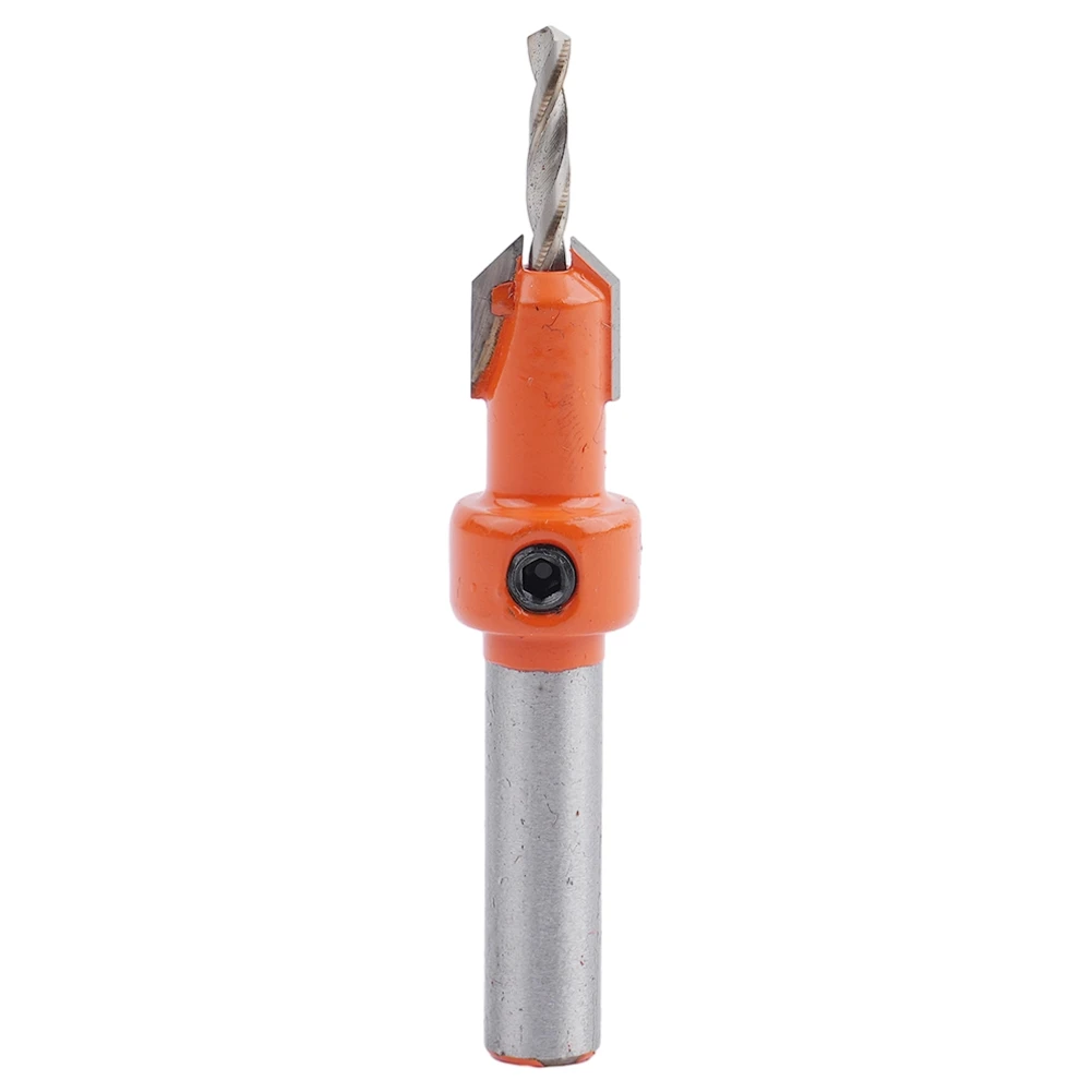 Woodworking Screw Drill Bit, Hexagon Shank Countersink Bit, Adjustable Depth, Quick Replacement, YG8 Alloy Blade, 5 Sizes