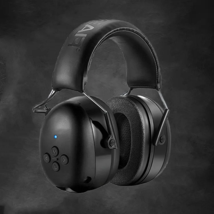 غطاء للأذنين آمن قابل للطي ومضاد للحد من الضوضاء مع غطاء للأذنين مزود بتقنية البلوتوث وخاصية إلغاء الضوضاء وعصابة رأس من الفولاذ المقاوم للصوت #2