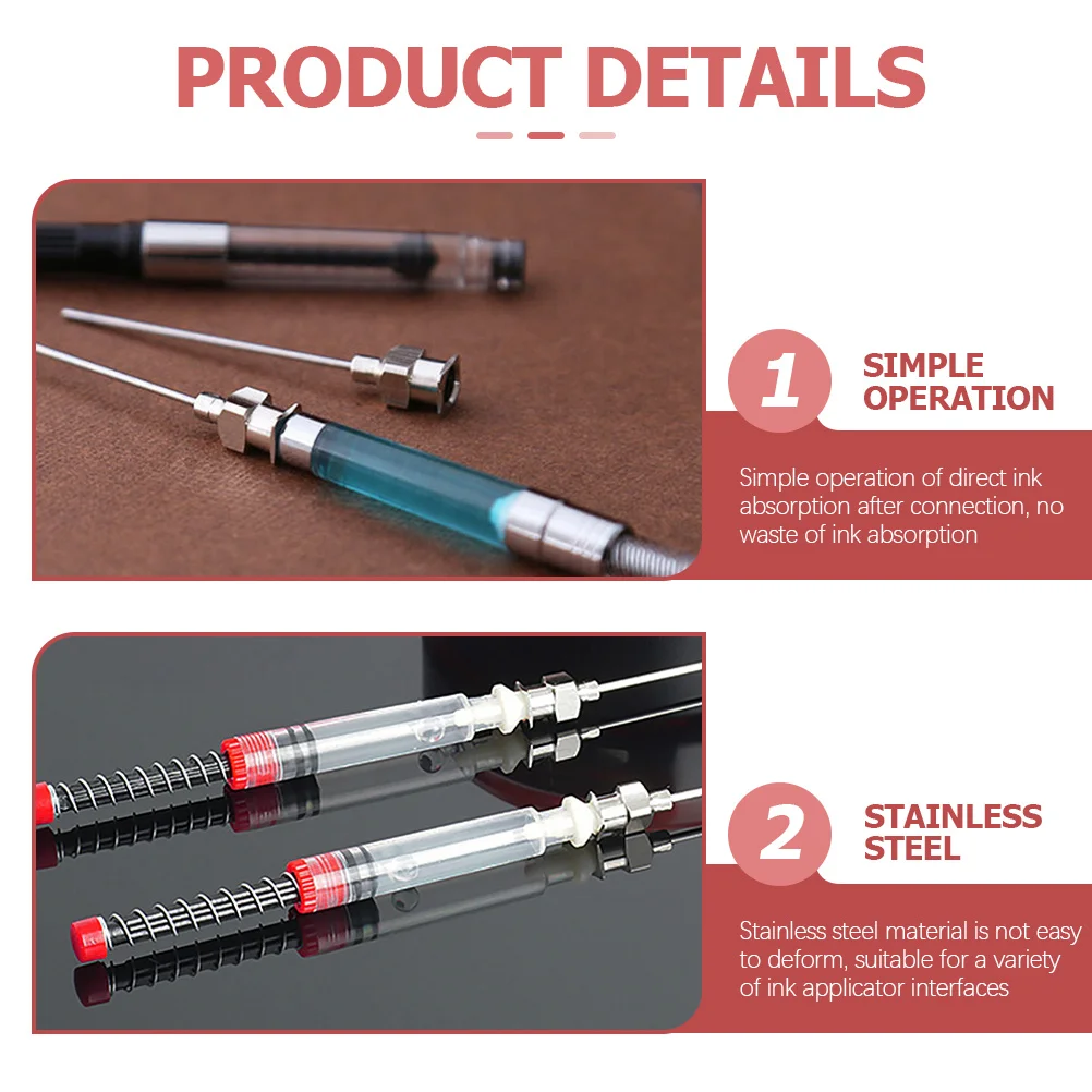 

12 шт., наполнитель чернил для перьевой ручки, простой дизайн, эргономичная работа, экономия усилий, шприц для чернил, перьевая ручка, пружинный конвертер