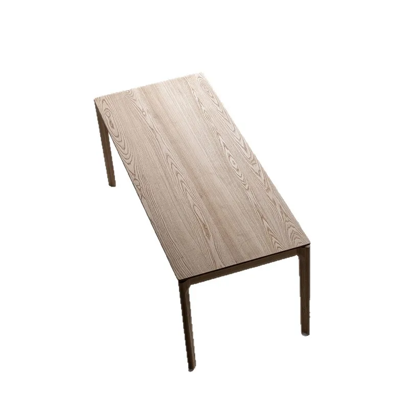 

Обеденный стол из цельного дерева в скандинавском стиле, домашний обеденный стол из ясеня, простой офис в японском стиле ваби-саби для проживания в семье