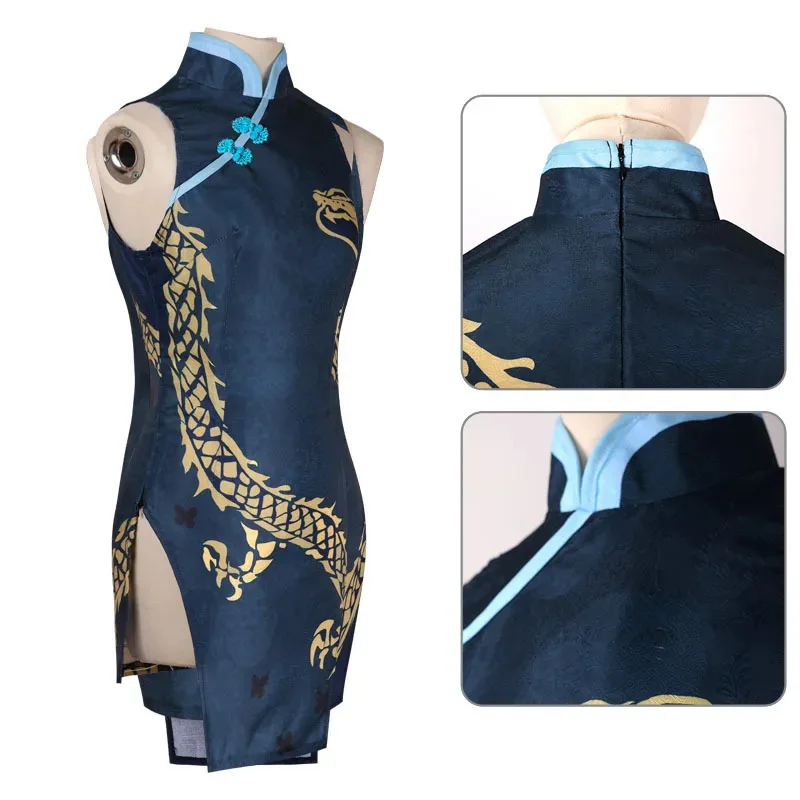 

CyAzure File Cos Suit Chinese Style Cheongsam Two-dimensional Anime Clothes Female Dragon Huafu Sakiji Cosplay Clothing