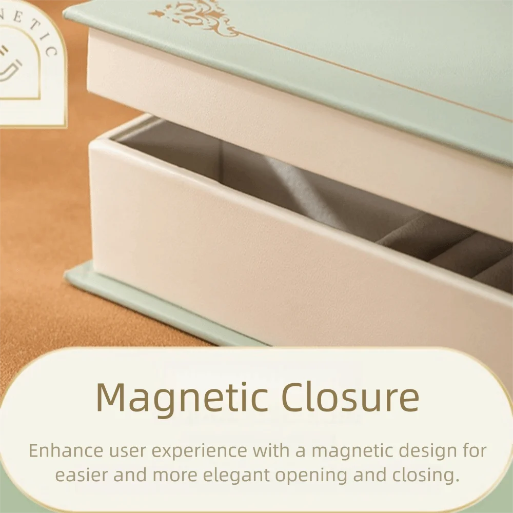 

Упаковочная коробка из искусственной кожи для хранения ювелирных книг, браслет, ожерелье, коробка для демонстрации ювелирных изделий, пылезащитное кольцо, серьги, органайзер для коллекции ювелирных изделий