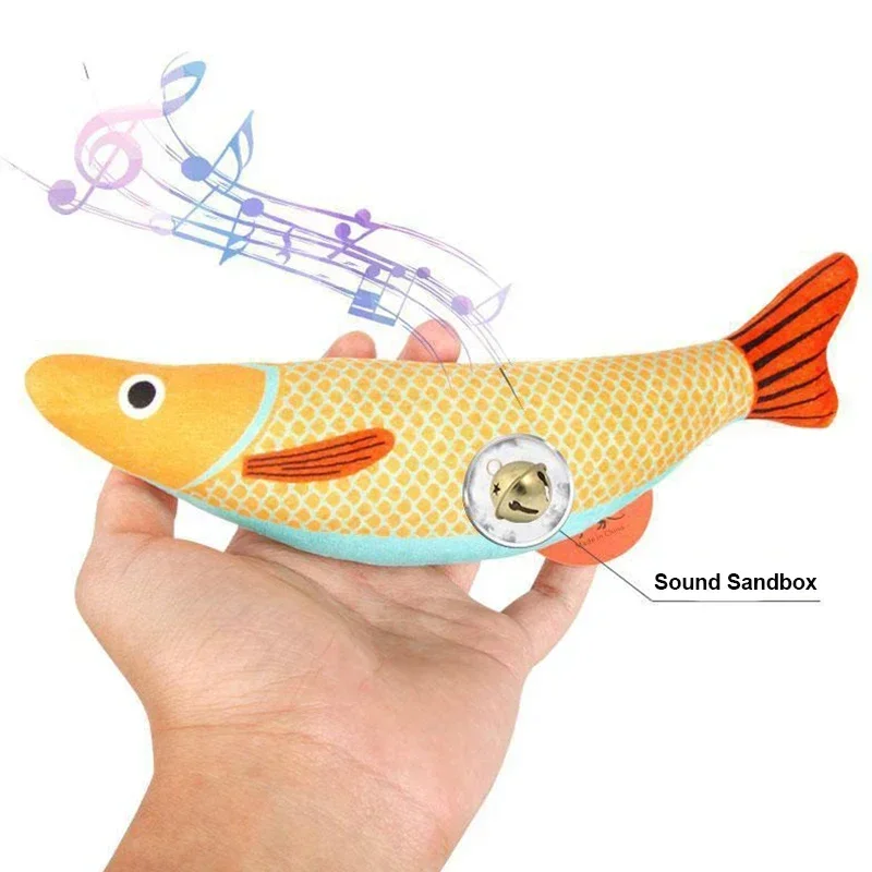 3D Cat Toy Catnip  Simulation Fish Goldfish Kitten Toys Pillowfish Interactive Sounding Cat Chew Bite Plush Toys Cat Supplies