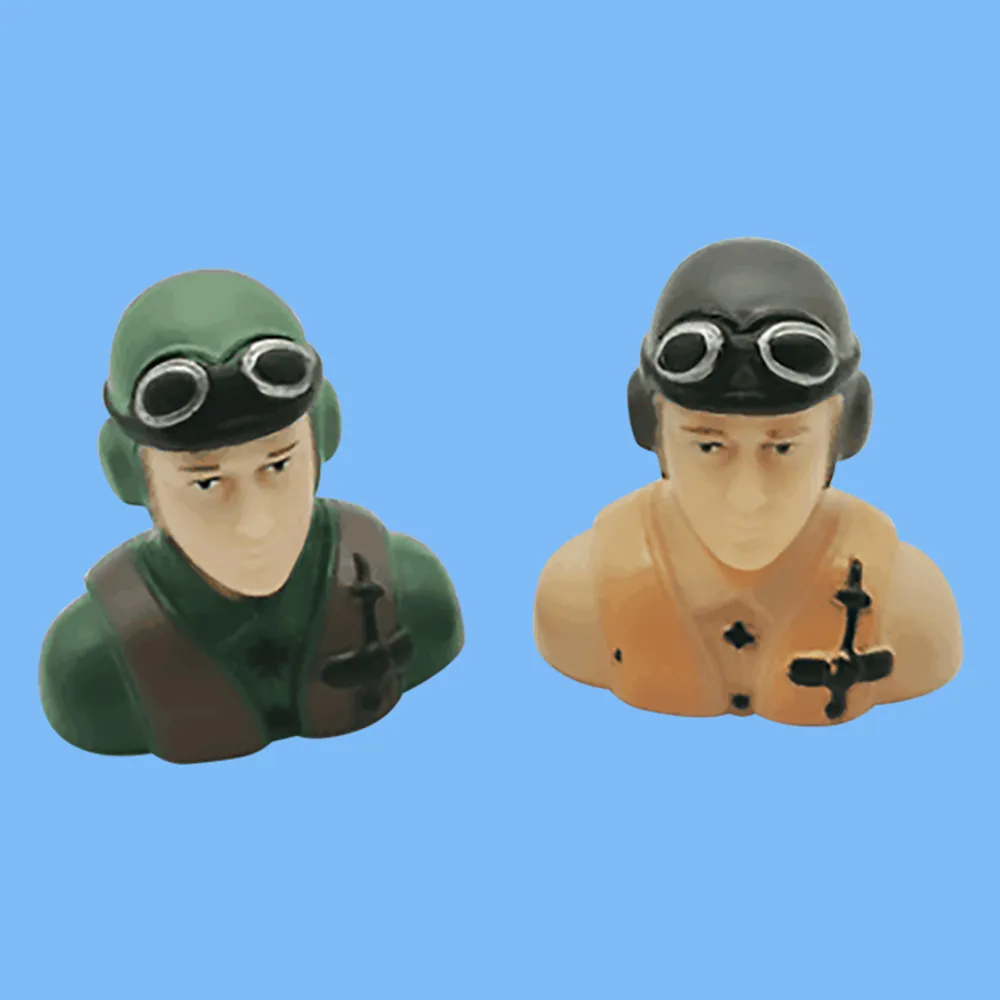 

1 Pcs 1/9 Scale Civil Pilots Figures With Hat Toy Model For RC Plane Accessories Hobby Color Army Green/ Grey