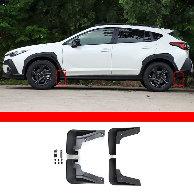 For Subaru Crosstrek 2024 Car Mud Flaps Splash Guards MudFlaps Front Rear Fender Mudguards PP Soft Plastic Exterior Accessories