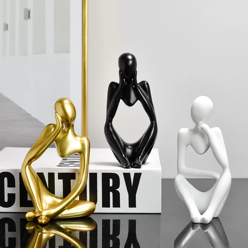 Nordic Resin Creative Sculpture - Left & Right Dual-Face Home & Living Room Entrance Table Decor (Mini Luxury Ornament)