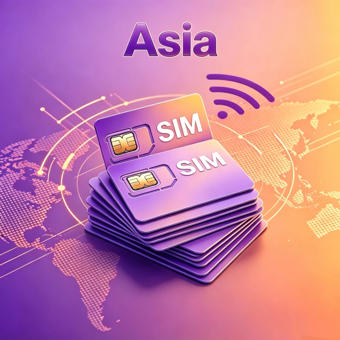 GPS SIM Card for Car Tracker, Asia Network Coverage, Universal 3-in-1