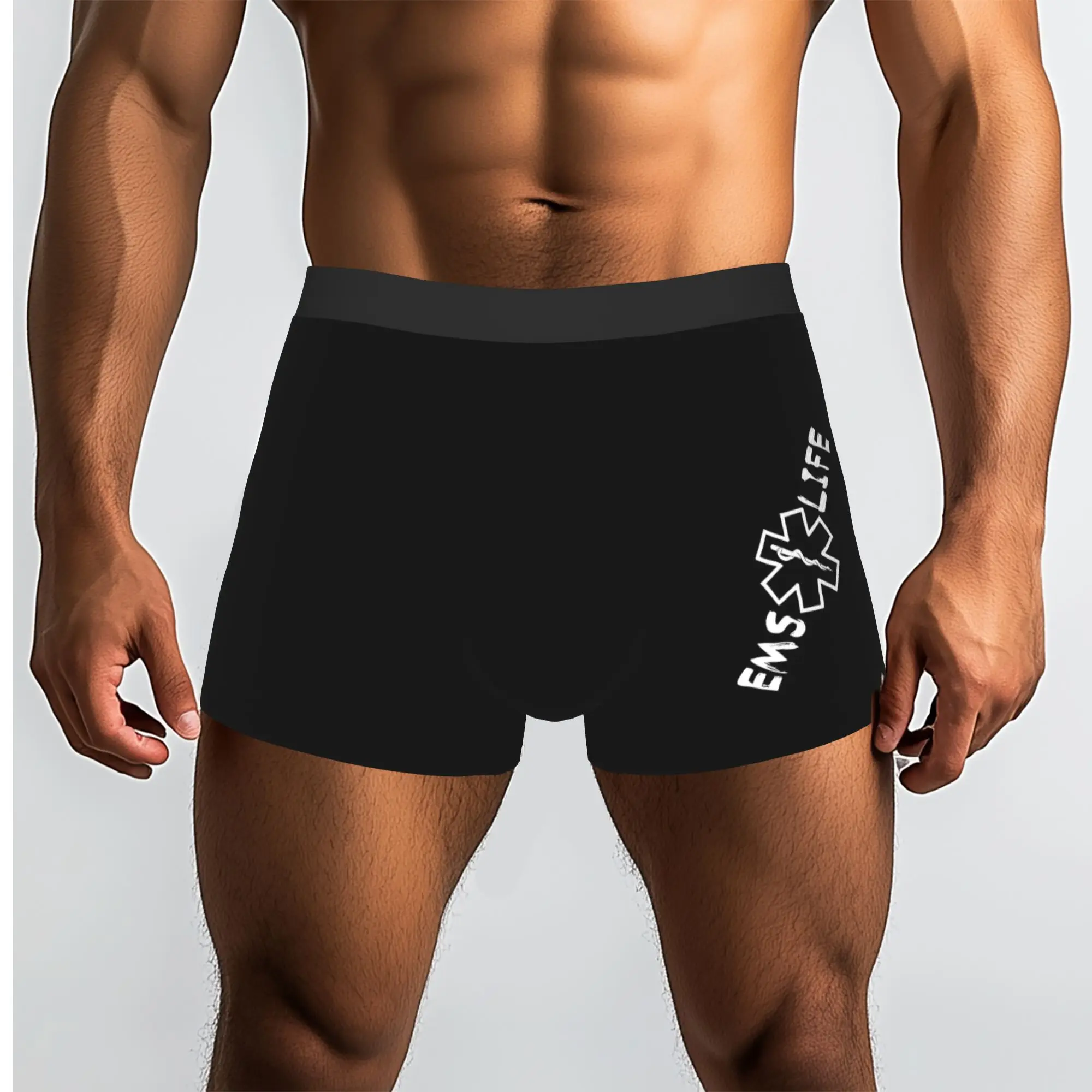 Customized Star Of Life Boxer Shorts For Men 3D Print Paramedic Medic Ambulance Underwear Panties Briefs Stretch Underpants