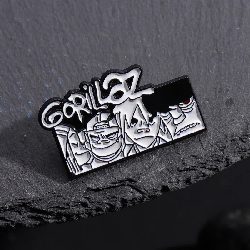 Cartoon character Rock Band Brooch Creative Retro street music Peripheral Alloy Badge Accessory Pins wholesale Gifts to friends