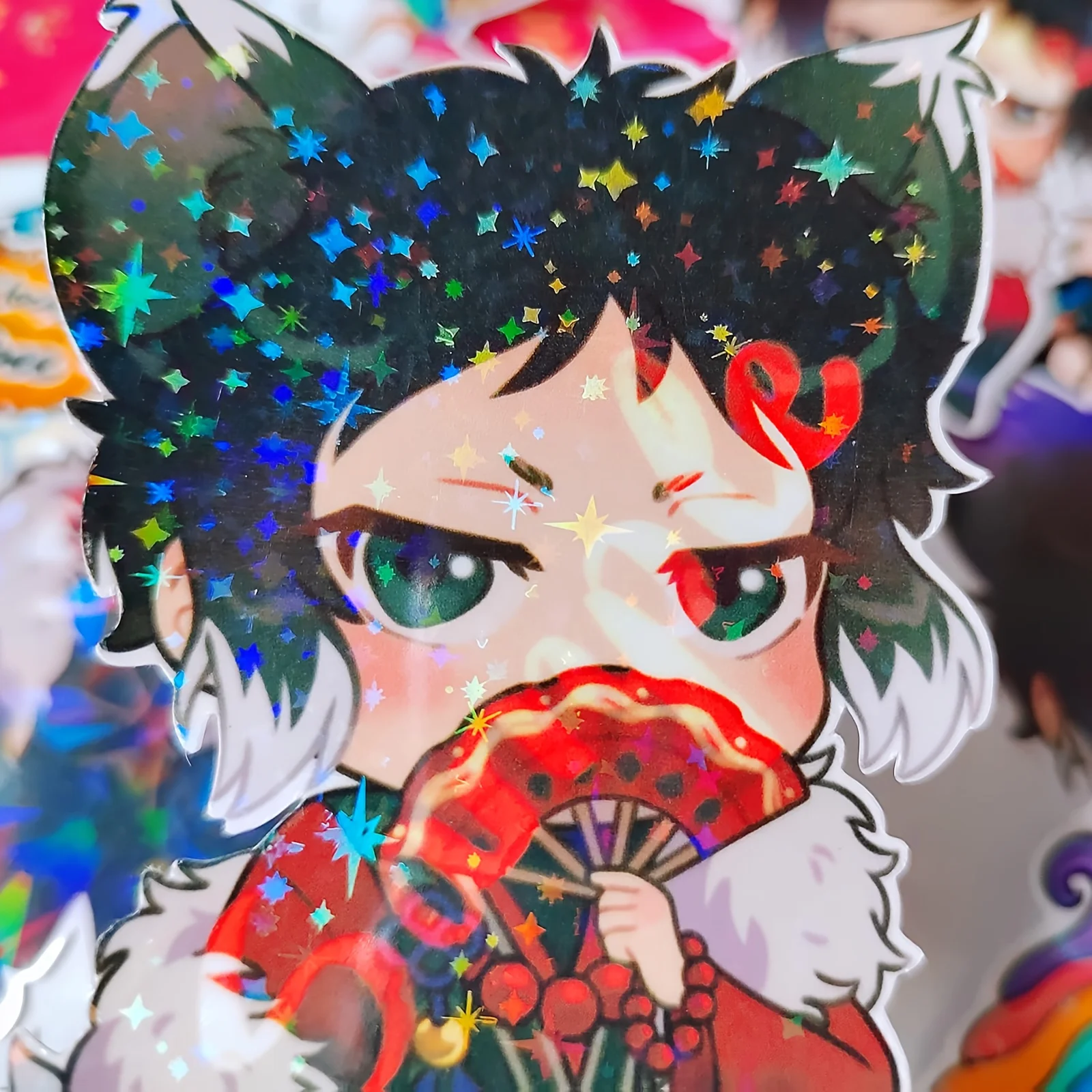 20 Sheets A4 Size Star Holographic Cold Lamination Film 8.3x11.7 Inch Clear Glitter Waterproof Sticker Film with Star Pattern