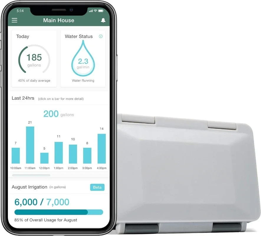 

2 Smart Home Water Monitor & Water Leak Detector: Detect Water Leaks Before They Cause Damage.
