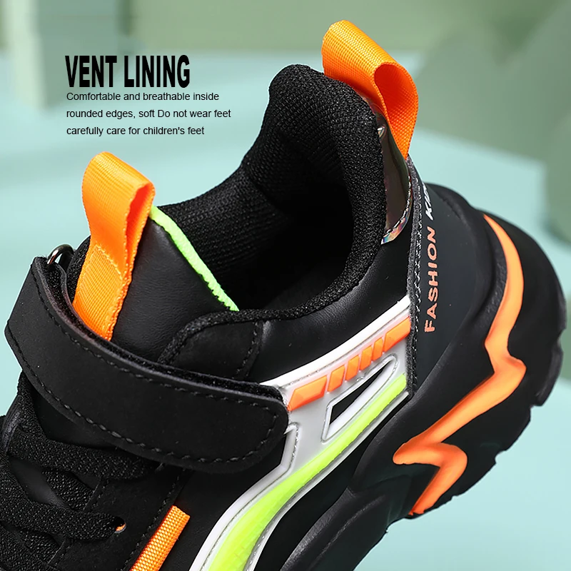 Children Boys Shoes Leather Waterproof Sports Running Kids Lightweight Boy Casual Fashion Sneakers Outdoor School Students Shoes