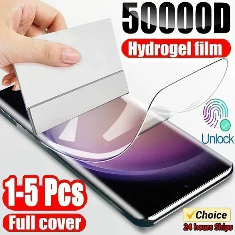 1-5Pcs Hydrogel Film For Samsung Galaxy S23 S20 S21 S22 Plus Ultra Note 20 9 10 Plus A52S A30 A53 A51 A50 A21S Screen Protector