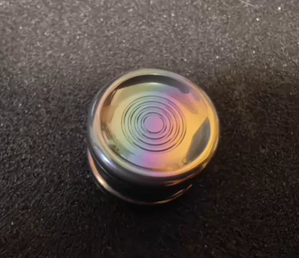 Used EDC Zirconium Rainbow button 25mm*18.5mm fidget decompression toy
