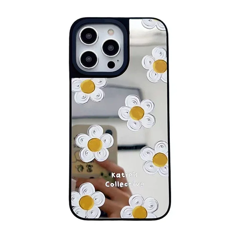 

Flower Daisy Mirror Magnetic iPhone 11 12 13 15 14 Pro Max Protective Case, Fits iPhone 15 Pro Max