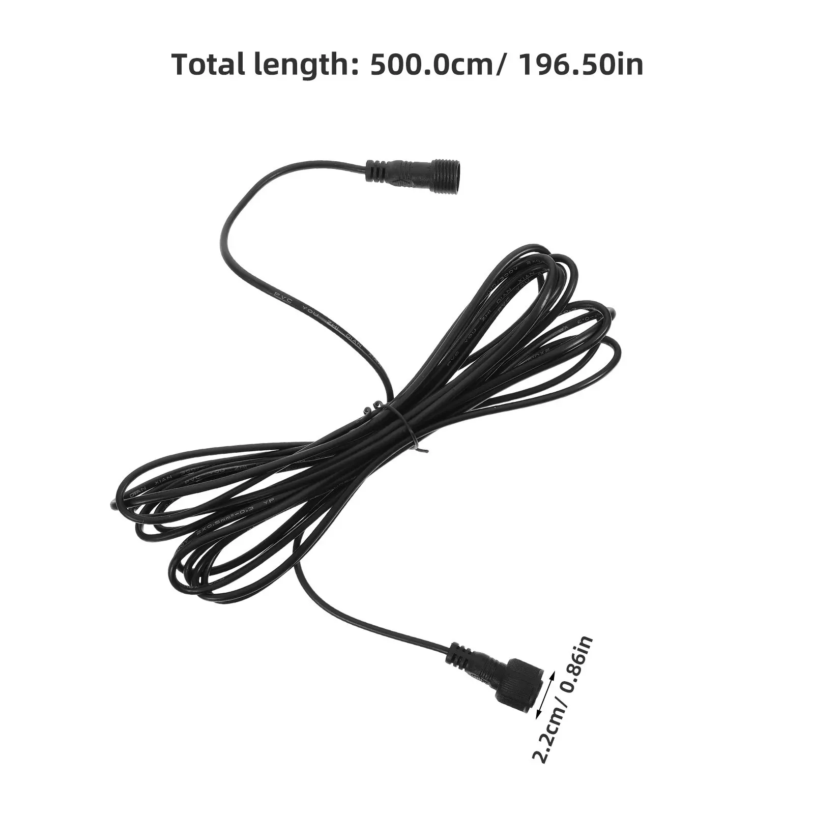 Waterproof Solar Extension Cable For Balcony Garden Winter Outdoor Lights 4FT 2PIN Cord String Spotlights Yard