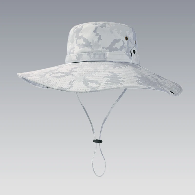 

Hat Men Outdoor Fishing Camping Summer Sunshine Protection Mesh String Cap Women Big Brim Beach Accessory Hunting Swimming