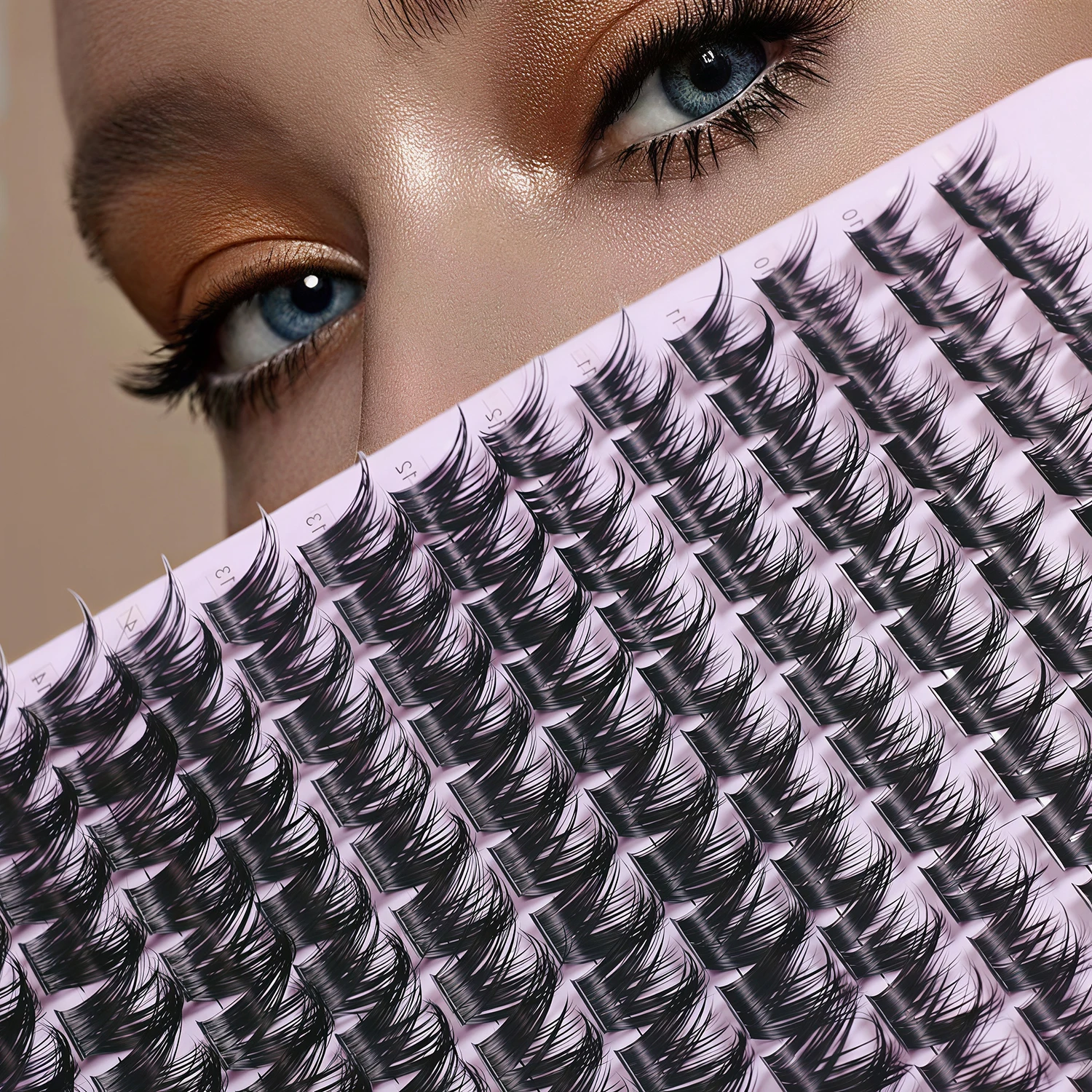 14 rows of European and American style thick style spicy girl single cluster false eyelashes segmented Asian mixed race feeling