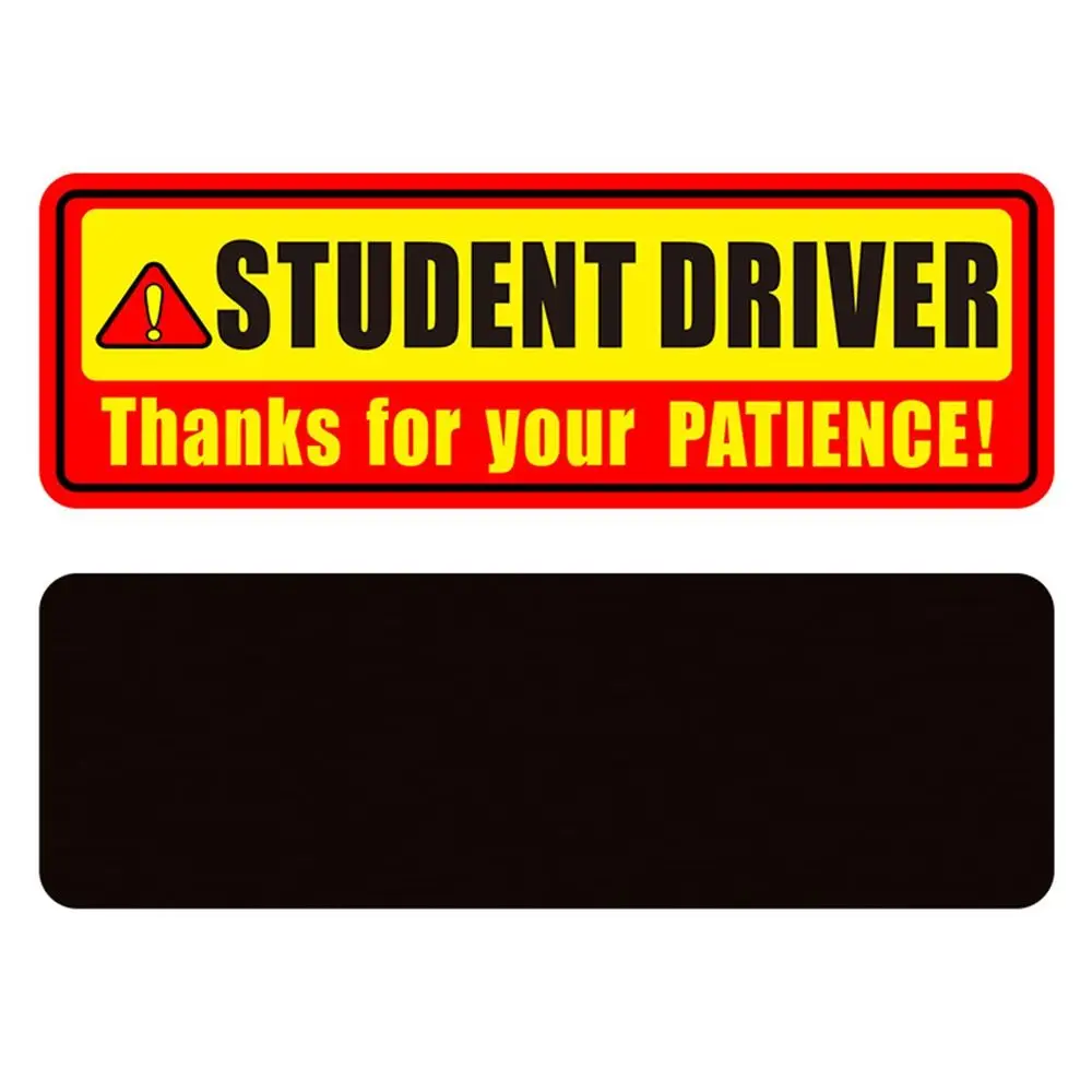Student Driver Student Driver Magnets Stickers Adhesive Tape Novice Driver Magnetic Reflective Stickers Reflective Funny