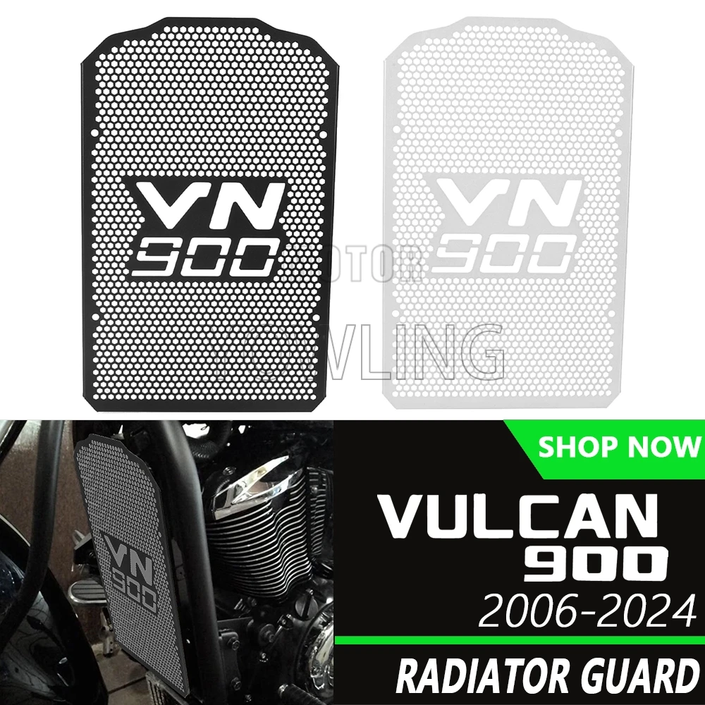 

Motorcycle Radiator Grille Guard Cover Protection FOR KAWASAKI VULCAN900 VULCAN 900 CLASSIC/LT/Custom VN900 CLASSIC/LT 2006-2024