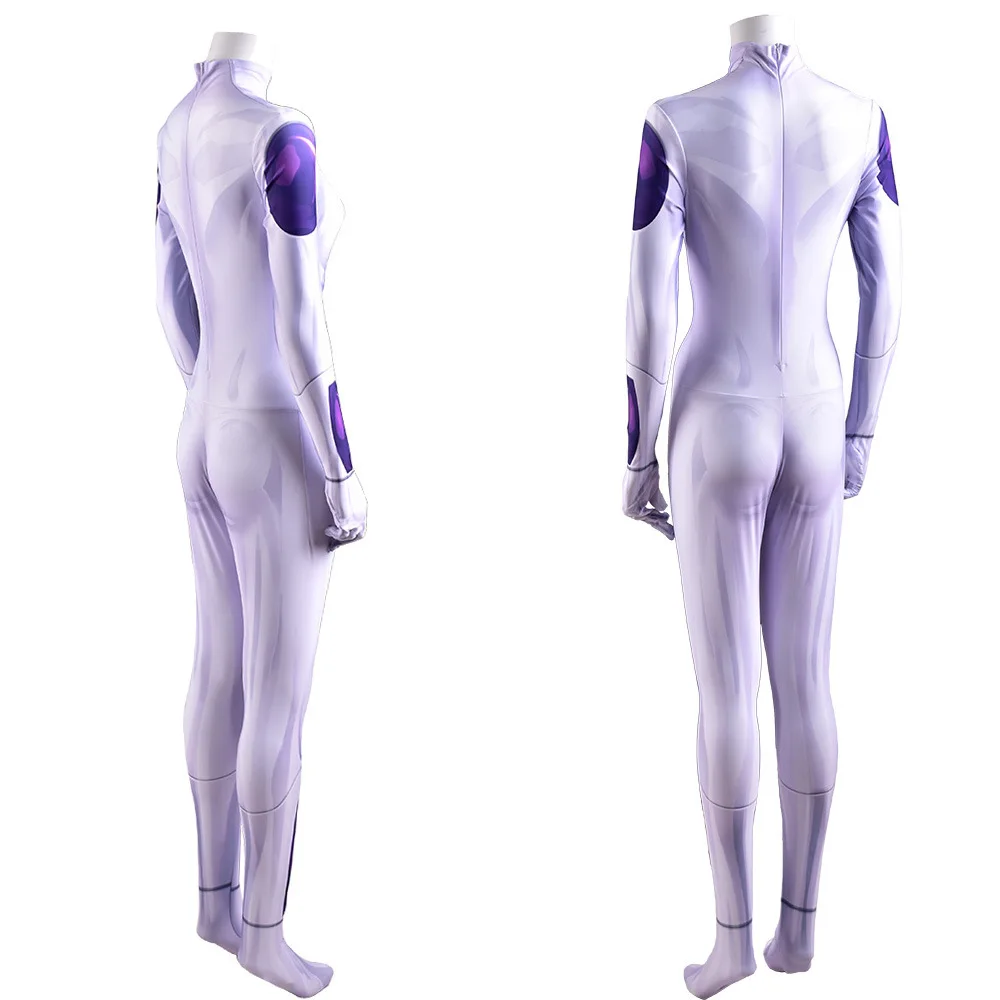 Frieza Cosplay Costume AdultSpandex Zentai Bodysuit Jumpsuits Halloween Party Show Outfit