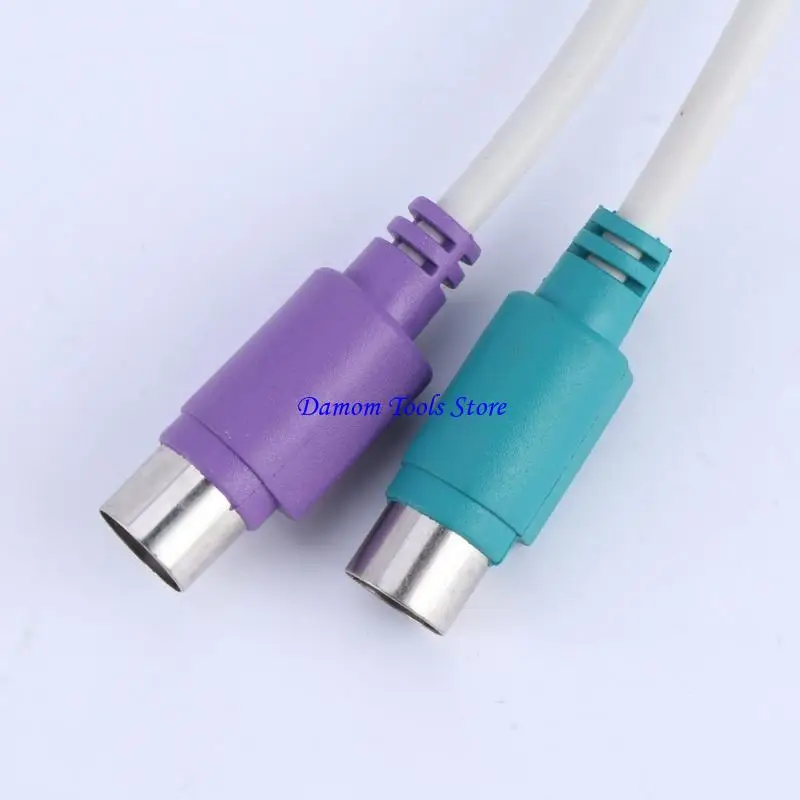 57BE USB to Dual for PS2 Converter Cord Keyboard Mouse Extension Cable for PS2 Plug USB Cable for Keyboard Mouse Bar Code Sca