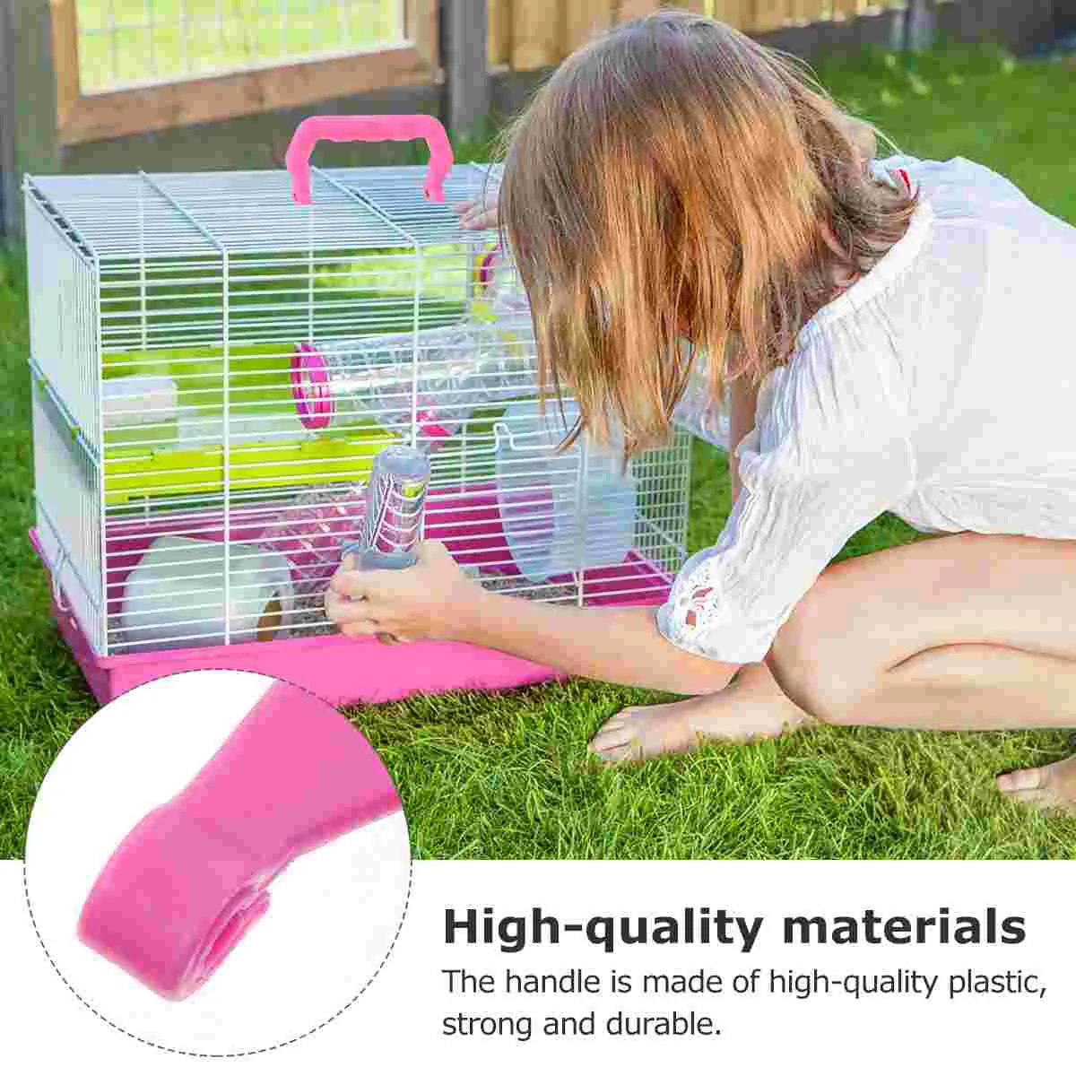 10 Pcs Dog Cage Handle Travel Rabbit Hamster Accessories Plastic Kennel Outdoor