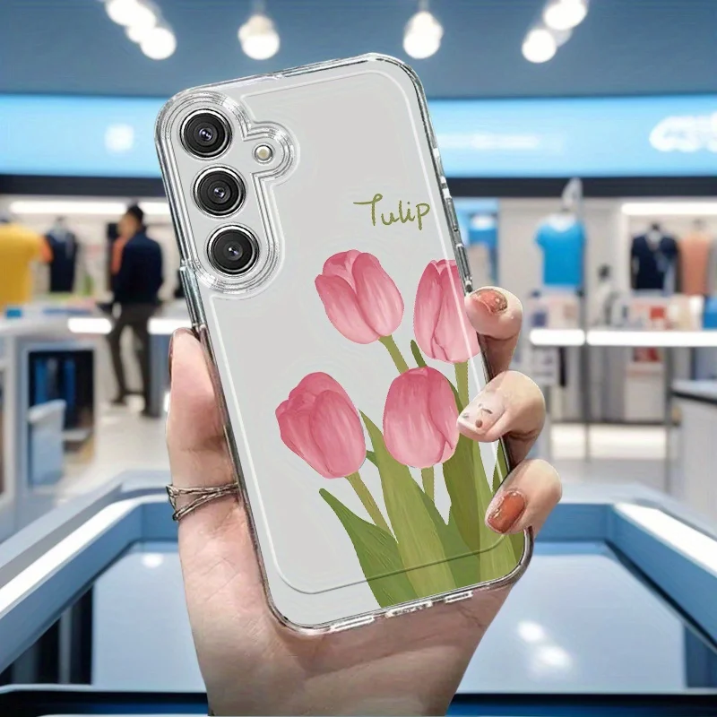 Blumenranken Transparente Hülle für Samsung S25 Ultra S26 S24 FE S23 Plus S22 S21 A57 A56 5G A55 A54 A53 A52S A37 A36 A35 A26 Schutzhülle – Detail 12