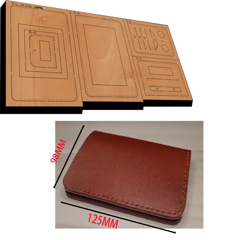

Change card purse Leather Craft Punch Hand Tool Cut leather craft tools New Japan Steel Blade Wooden Die