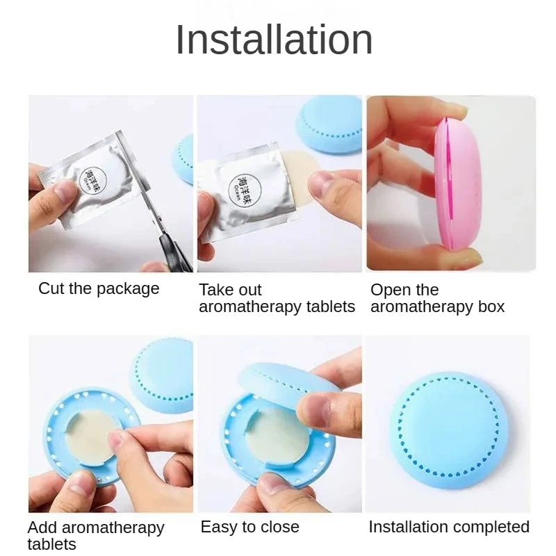 Aromatherapy Fragrance Lasting Deodorization Bathroom Supplies Bedroom Wardrobe Car Home Toilet Deodorant Solid Round Fresher