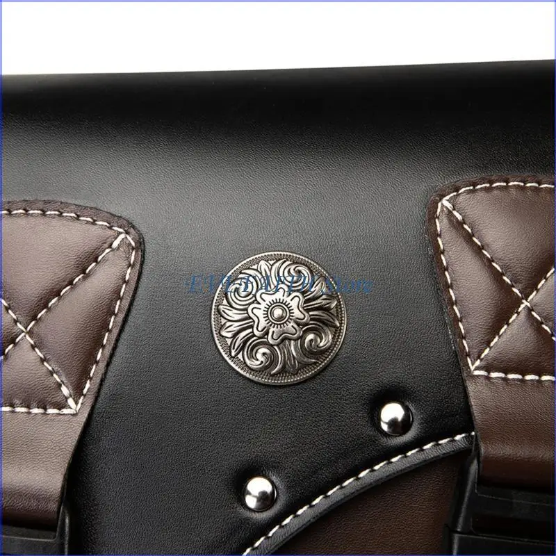 

124B Universal PU Leather Motorcycle Saddlebags Spacious Designs Bag for Bike