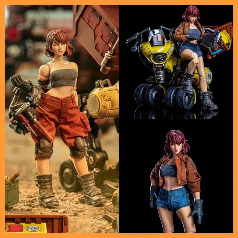 In Stock FOGTOYS 1/12 Scale EA02 Short Haired Female Soldier In Reddish Brown Full Set Fit 6inch Action Figure Model Toys