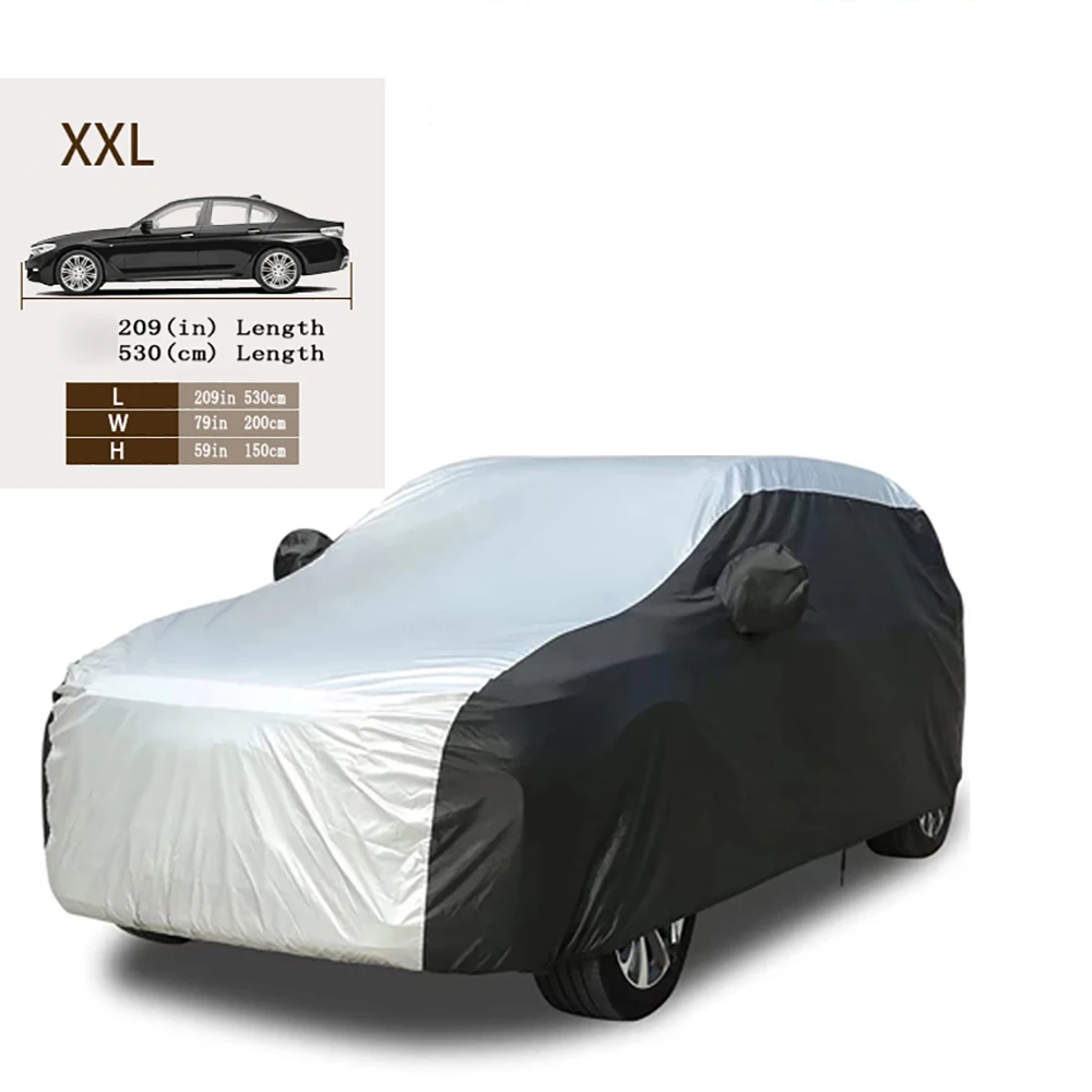 Full Exterior Heavy Duty Waterproof Car Cover, Ultimate PEVA Protection Against Rain, Snow, UV, Wind and Dust