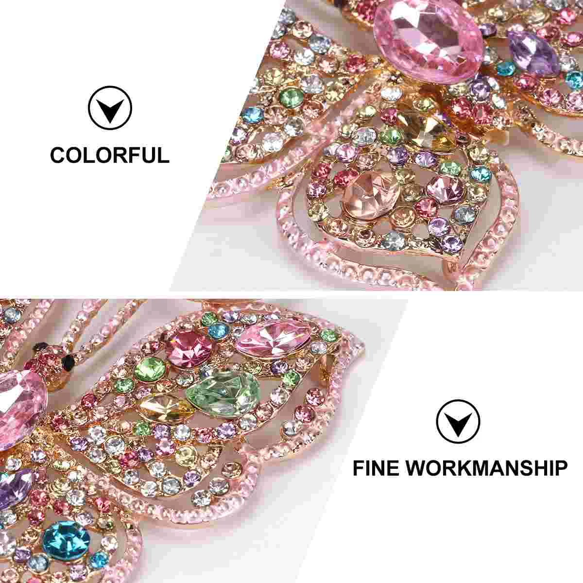  Diamond Butterfly Keychain Bag Decoration Pendant Shape Keychains Crystal for Women Creative Zinc Alloy