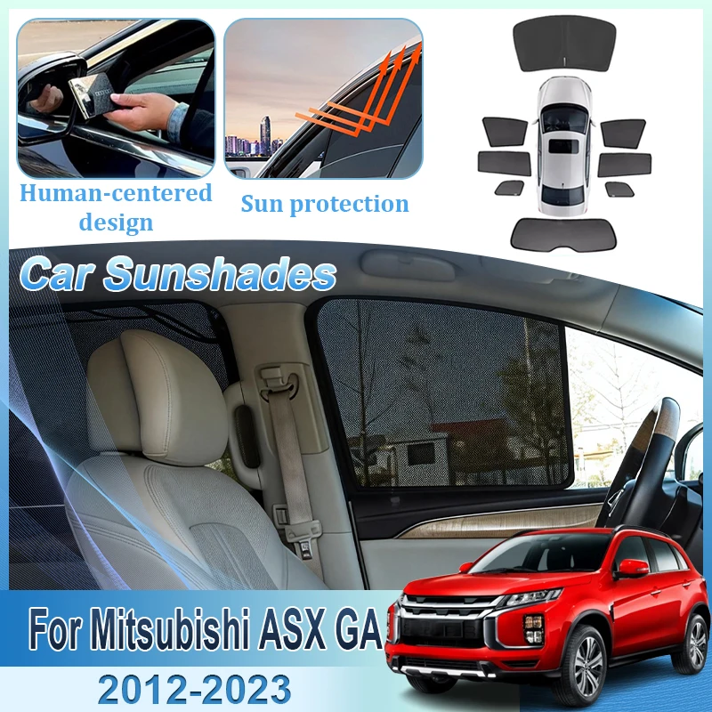 Sunshades For Mitsubishi ASX GA RVR Outlander Sport 2012-2023 Magnetic Heat Insulation Window Visor Sun Shades Car Accessories