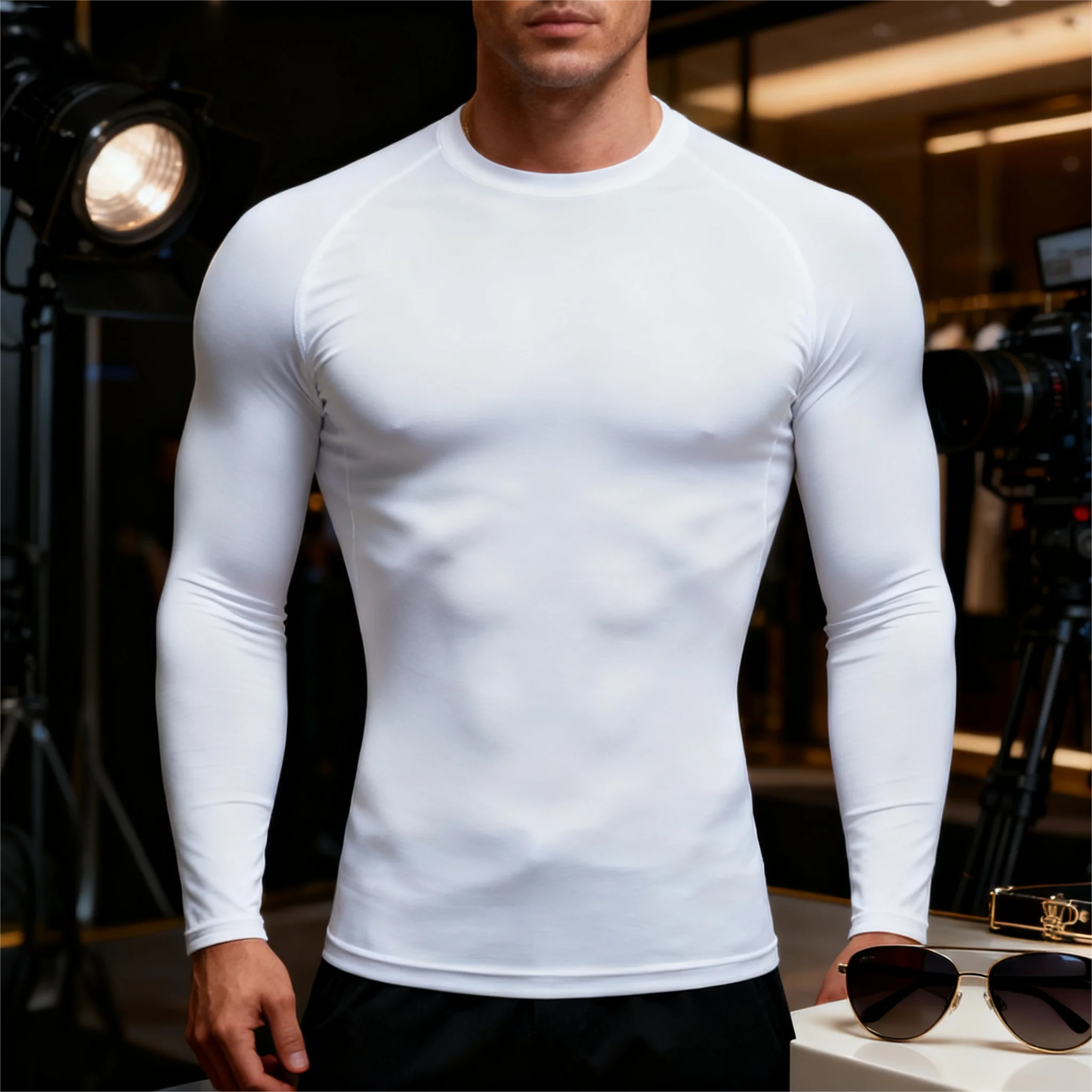 

New Men’S Sport T-shirt Quick Dry Bodybuilding Running Shirt Long Sleeve Compression Top Gym T Shirt Men Fitness Tight Rashgard