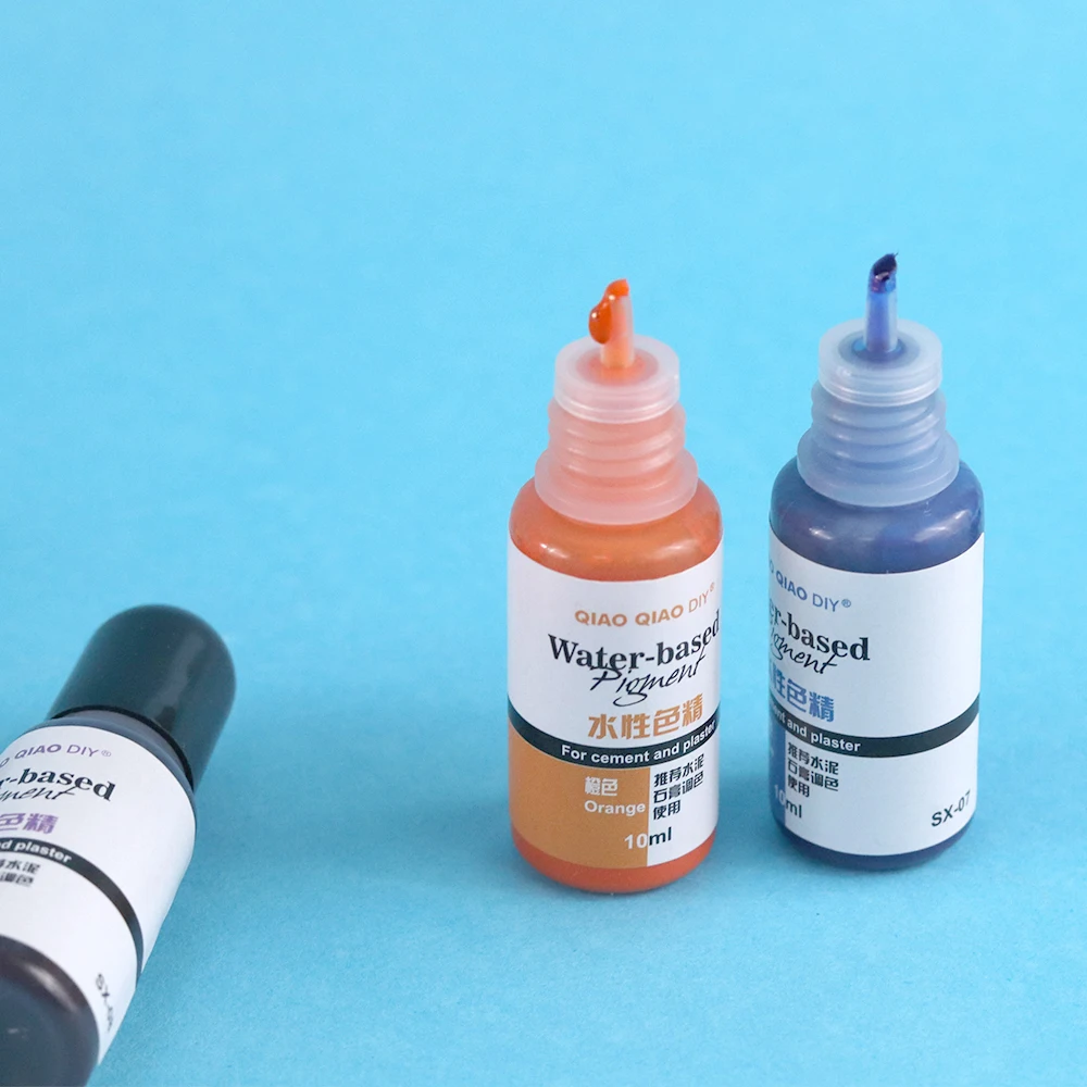12 Colors 10ml Gypsum Cement Coloring Planter Pigment Gypsum Powder Color Concentrate Concrete Cement Plaster Making Supplies