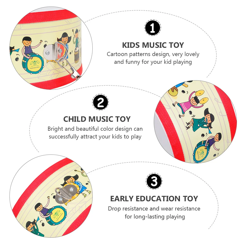 Drum Instruments Toy Children's Double Sided Kids Music Colorful Children’s Toys