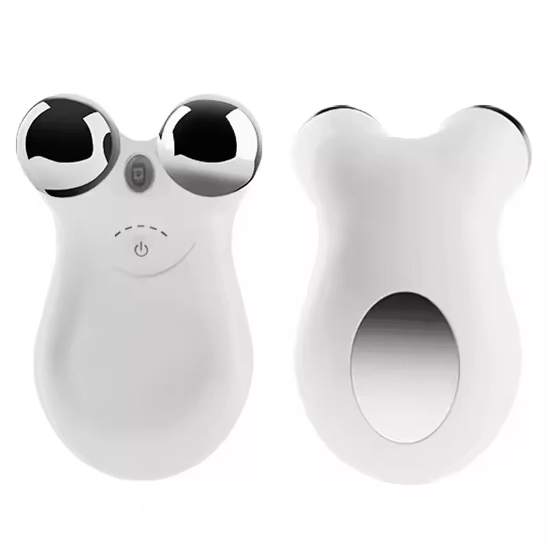 เครื่องนวดหน้าด้วยไมโครเคอร์เรนท์ หัวโลหะคู่ ระบบ EMS สำหรับการดูแลผิวและปรับรูปหน้า ใช้ได้ทั้งที่บ้านและร้านเสริมสวย