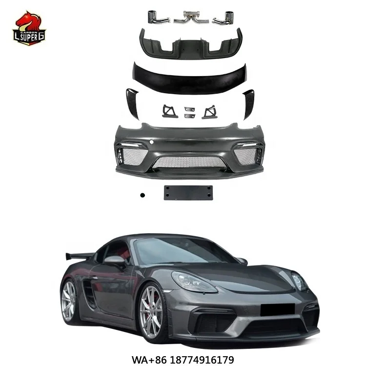 

High Quality Upgrade Bodykit for 718 Front Bumper Lip Rear Diffuser Exhaust Tips Body Kits Auto Parts