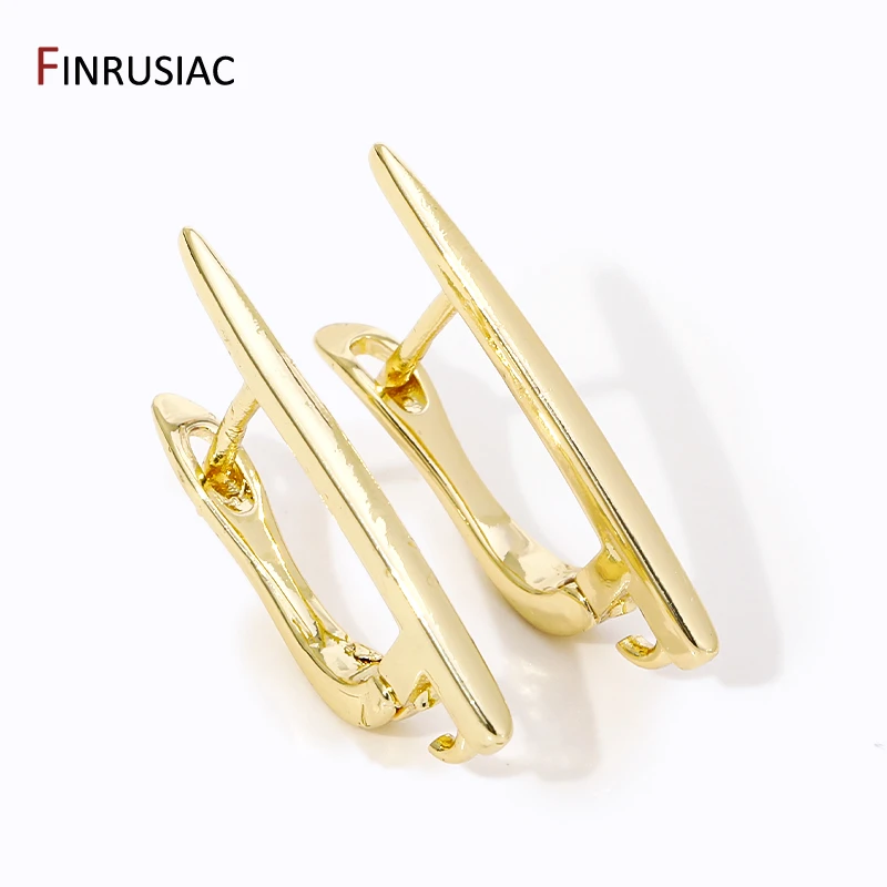 DIY Shvenzy Earwire Hoop Earring Hooks Accessories For 18K Gold Plated Brass Fashion Handmade Earrings Making Supplies Findings