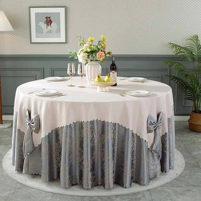 Small Crack Bow Light Luxury High-end Tablecloth Hotel Festive Banquet Table Fabric Home Restaurant Tablecloth