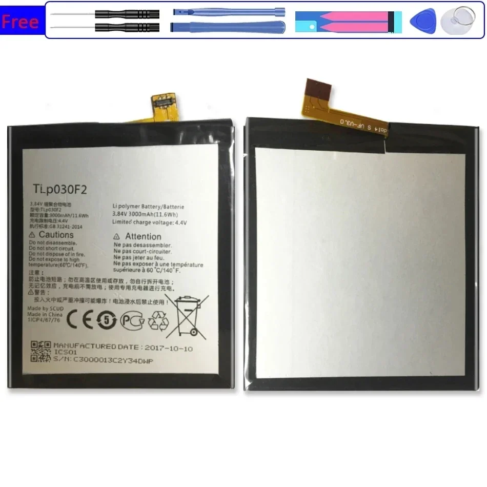 Battery For Alcatel One Touch Idol 4S OT-6070 OT-6070K OT-6070O OT-6070Y 3000Mah Lithium Polymer Tlp030f1 TLP030F2