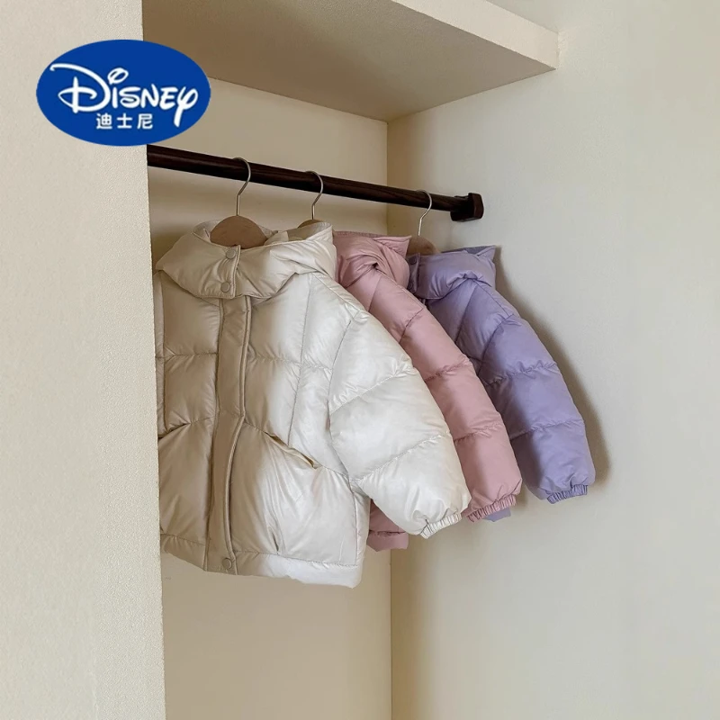 

Disney 2025 Winter Coat for Big Kids & Girls, Chic Korean-Inspired Style Thickened Hooded Puffer Jacket