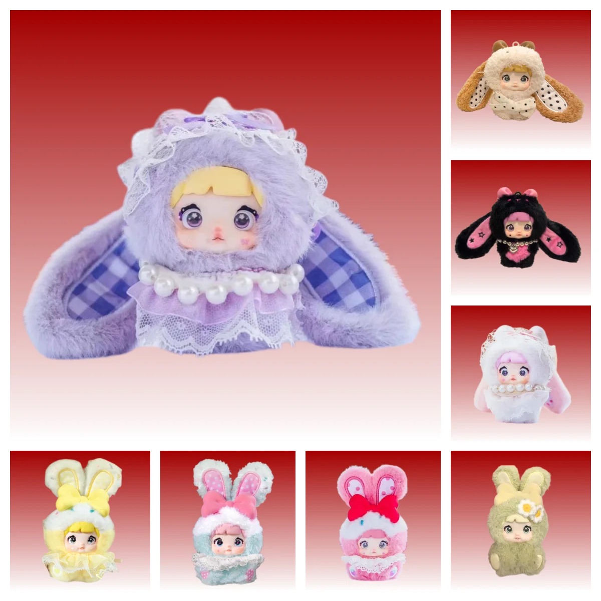 Genuine Authentic Nommi Sweet Heart Rabbit Plush Doll Toy Trendy Blind Box Surprise Soft Stuffed Animal Ornament Mystery Box